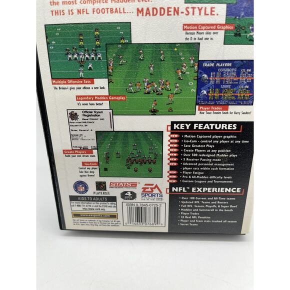 Madden NFL 97 (Sega Genesis, 1996) Complete w/Manual & Box! Tested & Working! - Picture 5 of 11